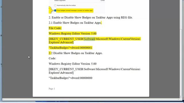 Enable/Disable Show Badges on Taskbar Apps in Windows 11 смотреть онлайн