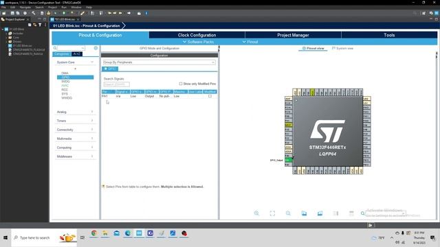 Microcontroller Programming: STM32 Nucleo- Flashing An LED