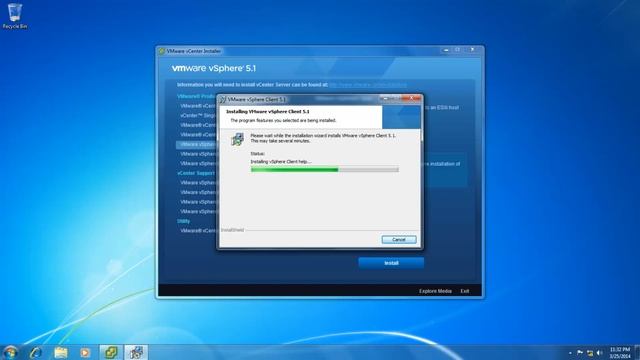 Install vSphere 5.1 Client on Windows 7 смотреть онлайн