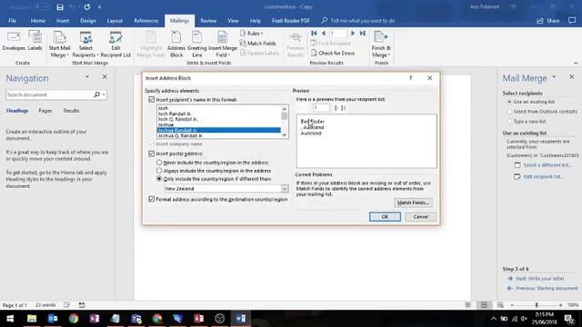 MS Access - Word Merge with Address Block смотреть онлайн