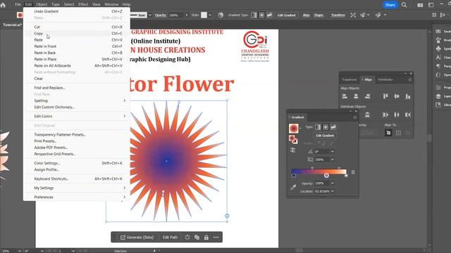 Advance use of Effect Tools and Blend Tool - (Floral Design - Illustrator Tutorial) | #illustrator смотреть онлайн