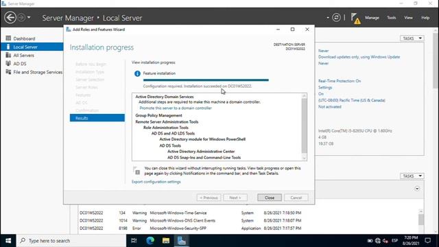 Windows Server 2022 ADDS Installation смотреть онлайн