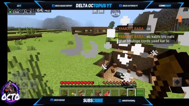 MINECRAFT PE live stream with #Delta_Octopus_YT смотреть онлайн