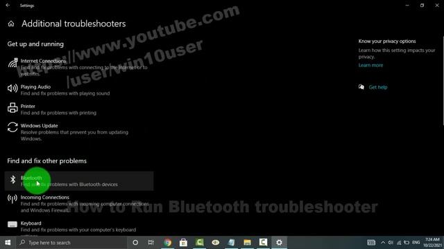 Windows 10 Home : How to Run Bluetooth troubleshooter смотреть онлайн