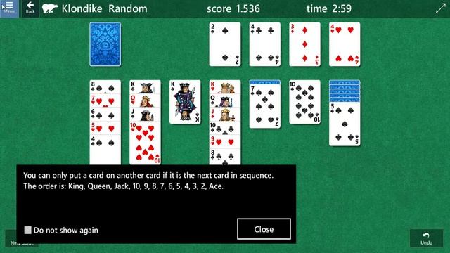 Game Classic Microsoft Solitaire Collection Windows 10 | Klondaike | #1 смотреть онлайн