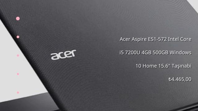 Beyaz Computer &Elektronik - Acer Aspire ES1-572 Intel Core i5 7200U 4GB 500GB Windows 10 Home 15.6 смотреть онлайн