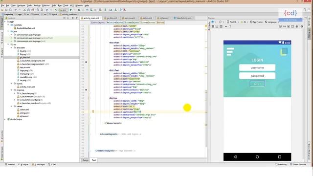 Login App - Photoshop to Android Studio XML Tutorial смотреть онлайн