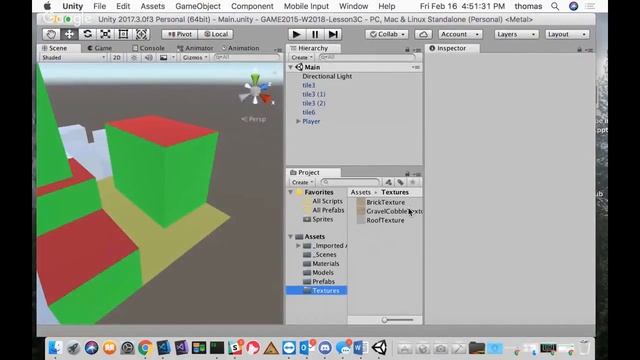 GAME2015 - W2018 - Lesson 3 - Part 3 - Bringing Textured Model into Unity смотреть онлайн