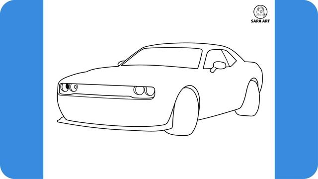 How To Draw Dodge Challenger - Drawing Car смотреть онлайн