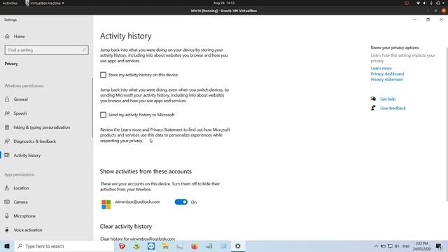 Turn off Activity History Windows 10 смотреть онлайн