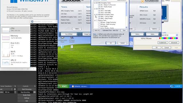 QEMU Windows 11 Iris Xe Graphics Bare-Metal vs GPU Virtualization in 3DMark 2006 смотреть онлайн