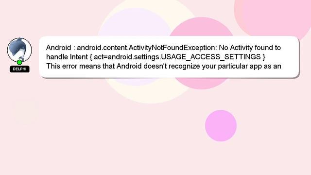 Android : android.content.ActivityNotFoundException: No Activity found to handle Intent { act=andro смотреть онлайн