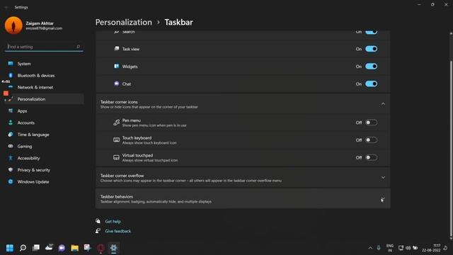 How to change the position of the Taskbar icons in Windows 11 смотреть онлайн