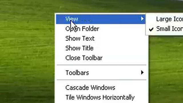 Enlarge icons on your quick launch toolbar in Windows XP смотреть онлайн