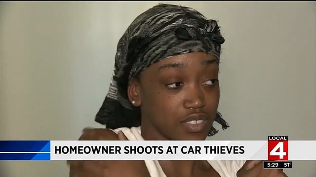 Homeowner shoots at car thieves смотреть онлайн