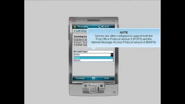 Email configuration on Windows Mobile смотреть онлайн