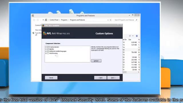 How to add and remove the features of AVG® AntiVirus 2013 in Windows® 8 смотреть онлайн