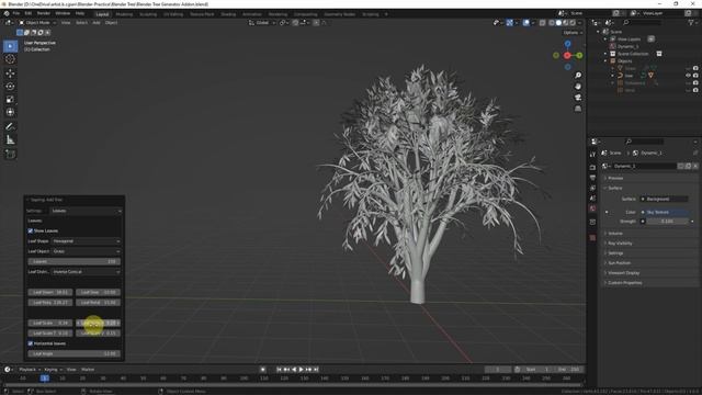 Blender Tree Generator | Free Addon Sapling Tree Gen смотреть онлайн