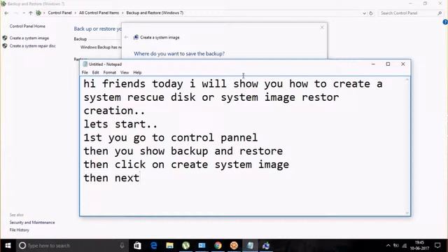 how to create rescue disc and system image creation on window 10 100% working смотреть онлайн