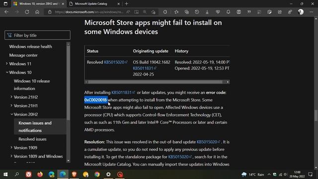 Windows 10 out-of-band update KB5015020 released to fix Store apps failing to install смотреть онлайн