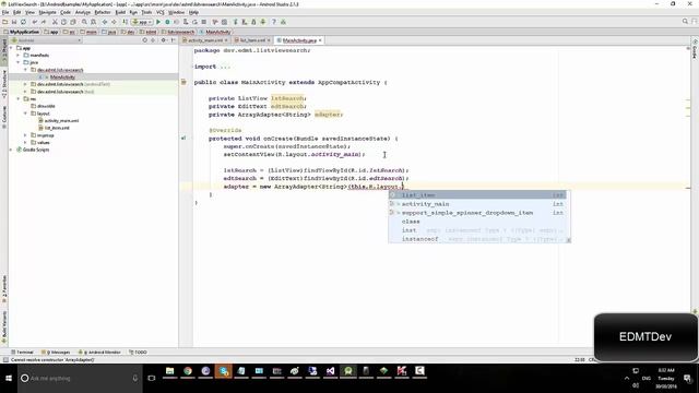 Android Studio Tutorial - ListView Search Function смотреть онлайн