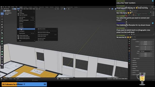 Creative Attempts With the Red Foxx Stream 04 Creating Rooms From a Floorplan in Blender смотреть онлайн