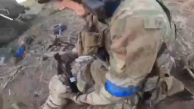 ⚡️СВО 18+ Подрыв бронеавтомобиля боевиков на противотанковой мине. смотреть онлайн