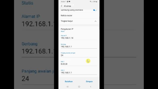 Cara Melihat dan Setting Alamat IP Address WIFI di HP Samsung A50 DHCP atau Statis смотреть онлайн