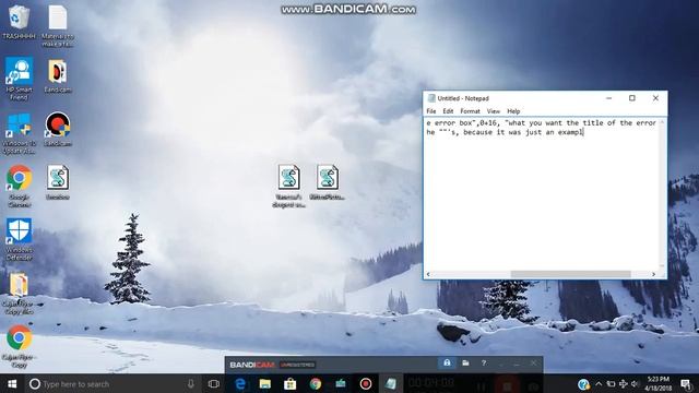 How to make a fake error message on a Windows 10 PC! | (sorry for the Bandicam app D: ) смотреть онлайн