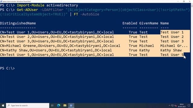Find users with a 'No Logon' script in Active Directory смотреть онлайн