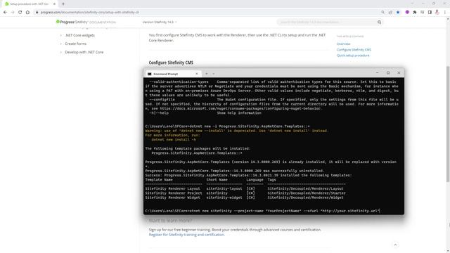 Tools: Sitefinity .NET Core Install using the CLI смотреть онлайн