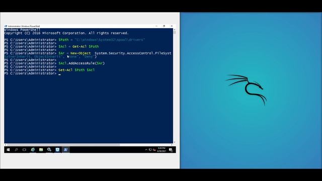 CVE-2021-34527 - PrintNightmare - PoC with Truesec ACL Applied смотреть онлайн