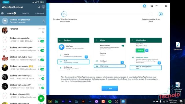 Cómo hacer una copia de seguridad de la app de WhatsApp Business a la PC o MAC смотреть онлайн