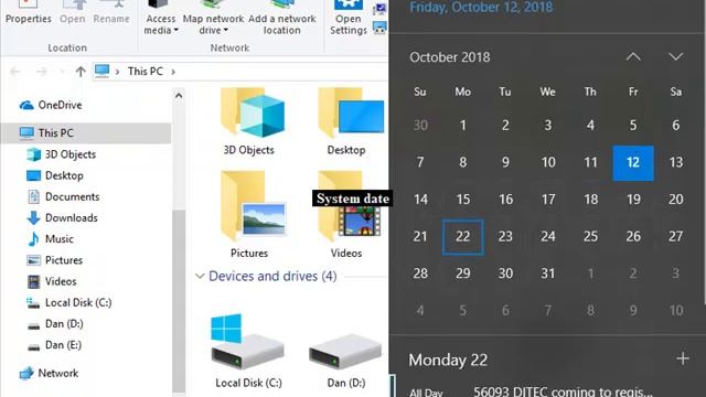 Windows System date and time смотреть онлайн