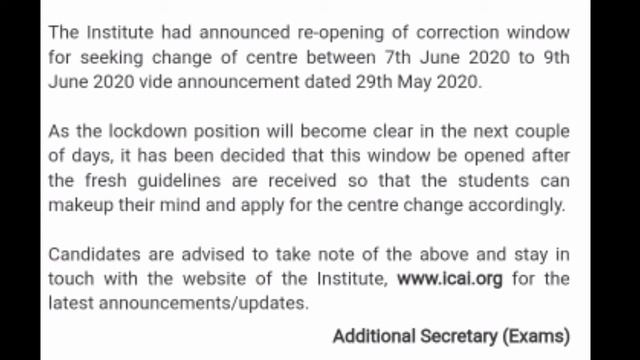 Correction Window Can Open Again ?? || ICAI Big Update || Kya C.A Ka Exam Hona चाहिए ? || смотреть онлайн