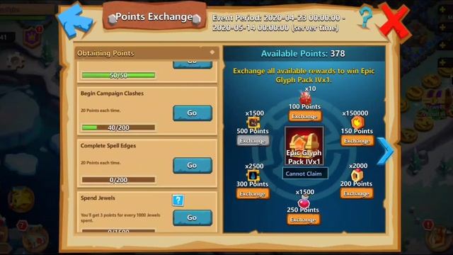 Clash Of Lords 2 Glyph Event (Points Exchange) смотреть онлайн