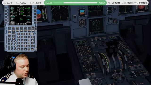 Xplane 11 - A319 - New Zealand Air - NZCH Christchurch To NZAA Auckland - Cold Start смотреть онлайн