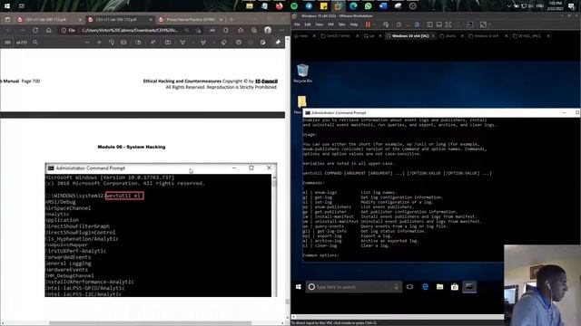 Lab 4.2 Clear Windows logs using Various Utilities - Victor Cabrera 20199096 смотреть онлайн