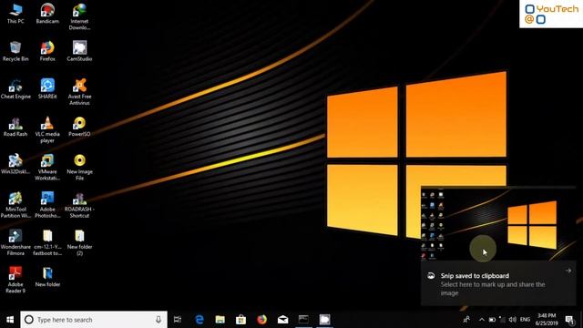 Take a screenshot in Windows 10 without any software | Windows 10 Tricks | Screen Snip смотреть онлайн