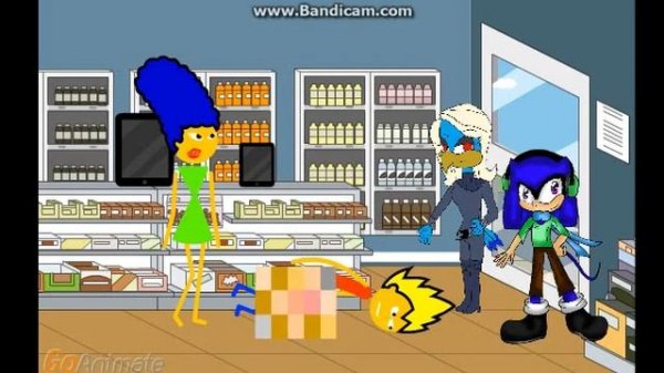 Bart misbehaves at the apple store