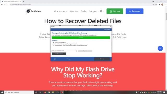 SoftOrbits Flash Drive Recovery, dosyaları kontrol etmek ve kurtarmak için bir yazılımdır смотреть онлайн