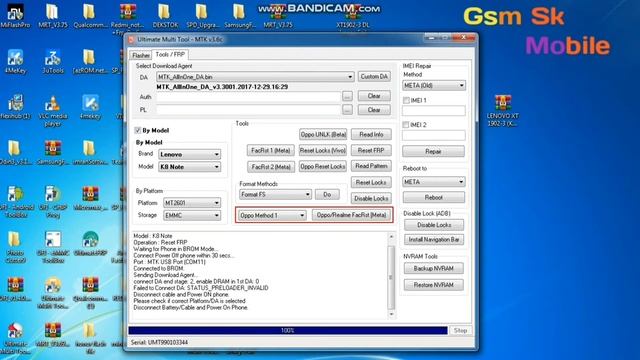 Lenovo K8 Note FRP Unlock By Umt Dongle Android Version 8.1.0 смотреть онлайн