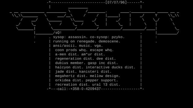 Asylum BBS (12) (demo) for DOS смотреть онлайн