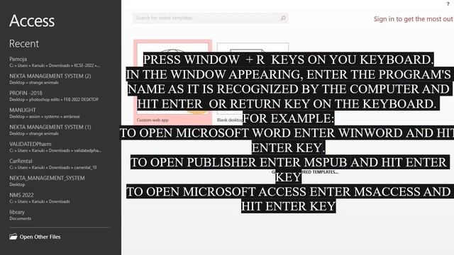 5 Ways to start Microsoft Word, Microsoft Excel, Microsoft access, Microsoft publisher смотреть онлайн
