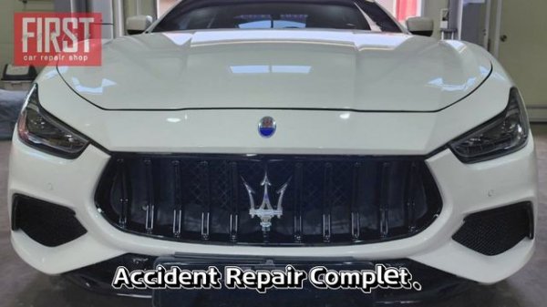 Maserati Ghibli Front Trofeo Style Body Kit, Late Style LED Headlight Replacement Accident Repair