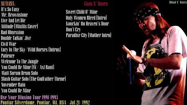 Guns N' Roses Live At Pontiac Silverdome, MI - July 21/1992 смотреть онлайн