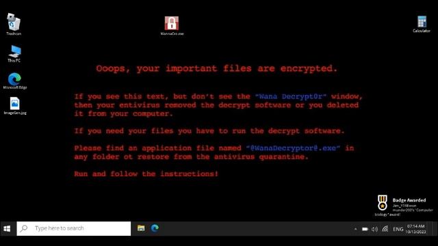 my first windows 10 and downloading wannacry.exe смотреть онлайн