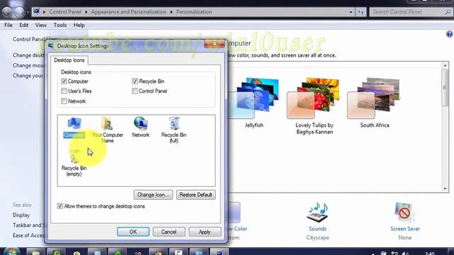 Windows 7 Ultimate Tips : How to show or hide my computer icon on the desktop смотреть онлайн