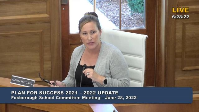 Foxborough School Committee Meeting 6/28/22 смотреть онлайн