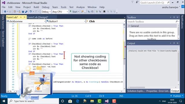 VB.net Checkbox Control- Working Windows Application full tutorial. смотреть онлайн